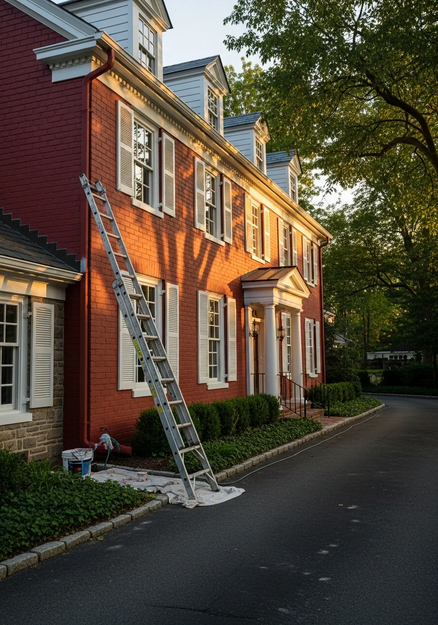 Doylestown residential home with traditional architecture and mature landscaping.