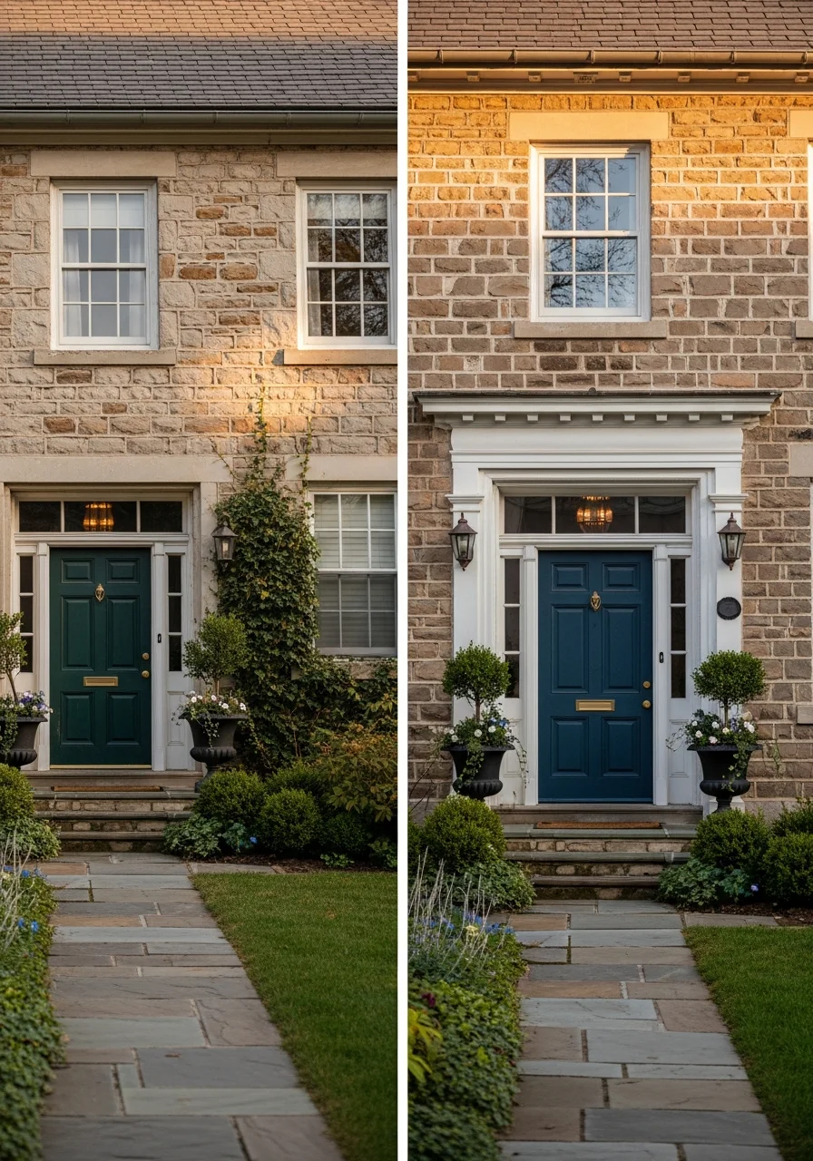 Wayne Mainline home entrance with professional landscaping and architectural detail.