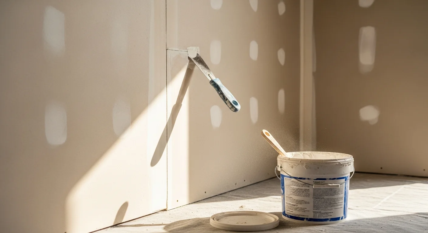A freshly finished drywall wall in a Devon, PA home showing smooth, seamless surfaces with no visible seams or screw marks. The walls are sanded flat and ready for primer and paint in a residential living space.